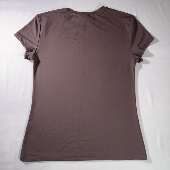 Light Brown Fitted Baby Tee Size Medium H&M Basic - Picture 6 of 8